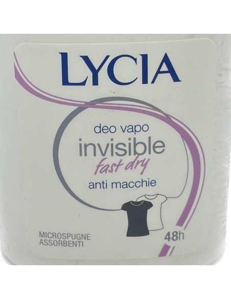 lycia deodorante vapo no-gas 75ml - invisible dry - non macchia: tuttocasashop.live: igiene e cura della persona