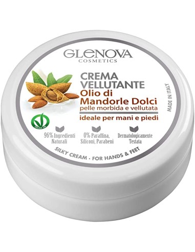 glenova crema ideale mani e piedi 120ml - vellutante olio di mandorle dolci: tuttocasashop.live: igiene e cura della persona
