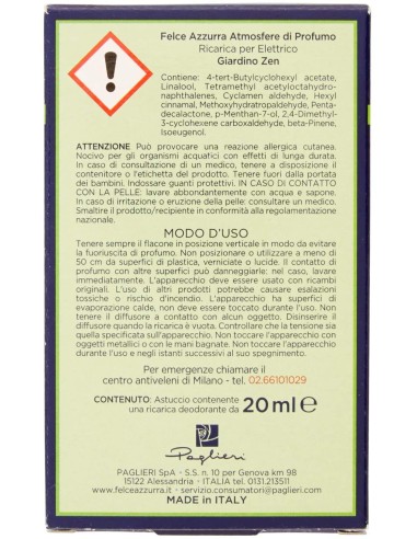 felce azzurra aria di casa ricarica per diffusore elettrico - giardino zen: tuttocasashop.live: pulizia e cura della casa
