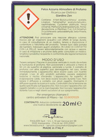 felce azzurra aria di casa ricarica per diffusore elettrico - giardino zen: tuttocasashop.live: pulizia e cura della casa