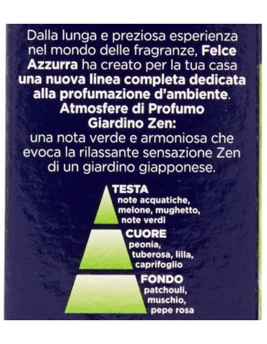 felce azzurra aria di casa ricarica per diffusore elettrico - giardino zen: tuttocasashop.live: pulizia e cura della casa