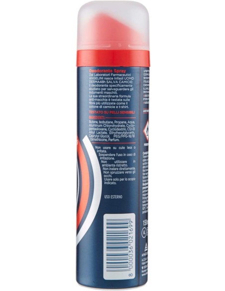 infasil deodorante spray - 150ml - men salvamacchie: tuttocasashop.live: igiene e cura della persona