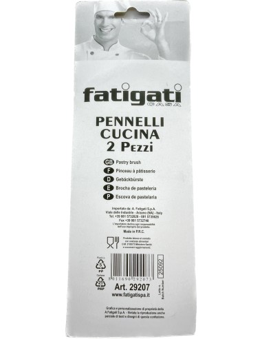 fatigati pennelli da cucina - set 2 pezzi - 2 misure: tuttocasashop.live: altro - bazar