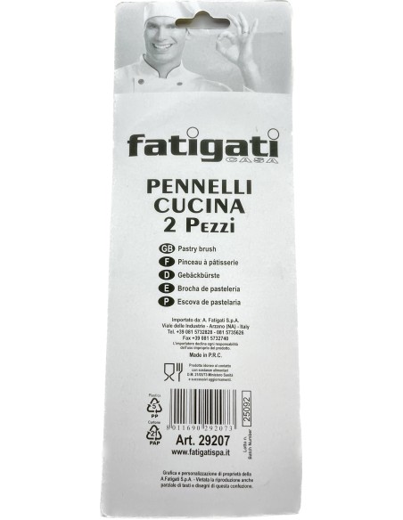 fatigati pennelli da cucina - set 2 pezzi - 2 misure: tuttocasashop.live: altro - bazar