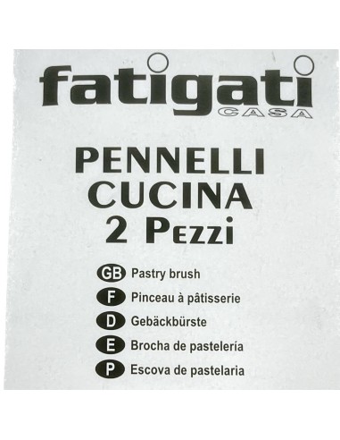 fatigati pennelli da cucina - set 2 pezzi - 2 misure: tuttocasashop.live: altro - bazar