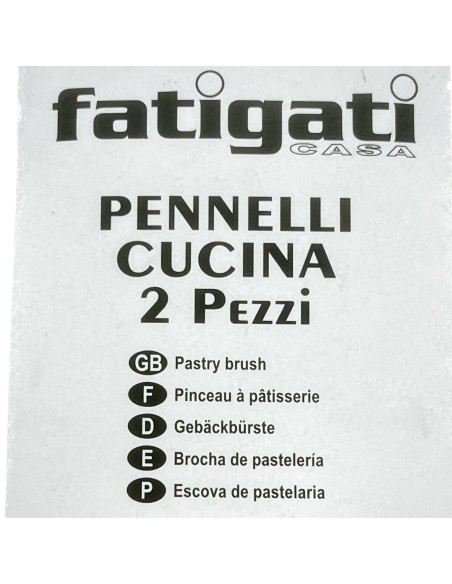 fatigati pennelli da cucina - set 2 pezzi - 2 misure: tuttocasashop.live: altro - bazar