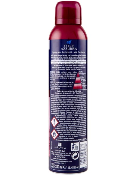 felce azzurra aria di casa deodorante - spray 250ml - notte d'estate: tuttocasashop.live: pulizia e cura della casa