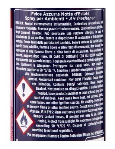 felce azzurra aria di casa deodorante - spray 250ml - notte d'estate: tuttocasashop.live: pulizia e cura della casa