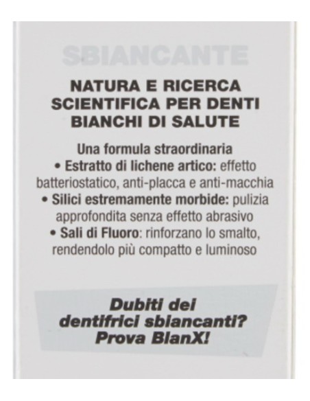 blanx dentifricio - 75ml - licheni artici 100% naturali - sbiancante: tuttocasashop.live: igiene e cura della persona