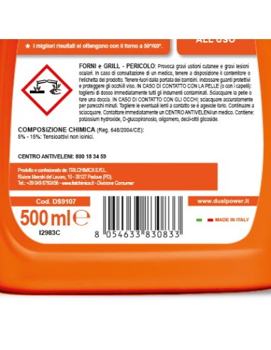 dual power forni&grill detergente spray - 500ml: tuttocasashop.live: pulizia e cura della casa
