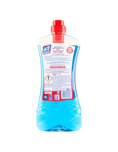 ace pavimenti igienizzante - 1 litro - stop germs - senza candeggina: tuttocasashop.live: pulizia e cura della casa