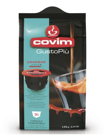 covim gustopiu' caffe' 16 capsule granbar compatibili nescafe' dolce gusto: tuttocasashop.live: altro - bazar
