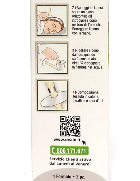 dealo 2 coni auricolari per rimozione dei tappi di cerume - con cera d'api: tuttocasashop.live: igiene e cura della persona