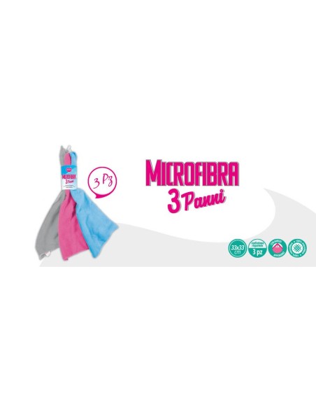 dealo 3 panni in microfibra - formato 30x35cm - vari colori: tuttocasashop.live: pulizia e cura della casa