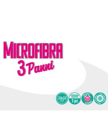 dealo 3 panni in microfibra - formato 30x35cm - vari colori: tuttocasashop.live: pulizia e cura della casa