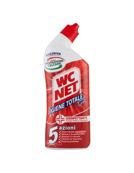 wc net detergente per wc 700ml - igiene totale gel - disinfettante 5 azioni: tuttocasashop.live: pulizia e cura della casa