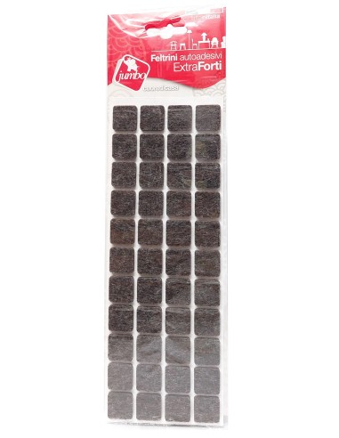 44 feltrini quadrati piccoli - 20x20mm - color noce - autoadesivi: tuttocasashop.live: altro - bazar