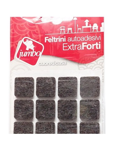 44 feltrini quadrati piccoli - 20x20mm - color noce - autoadesivi: tuttocasashop.live: altro - bazar