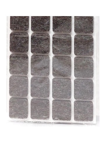 44 feltrini quadrati piccoli - 20x20mm - color noce - autoadesivi: tuttocasashop.live: altro - bazar