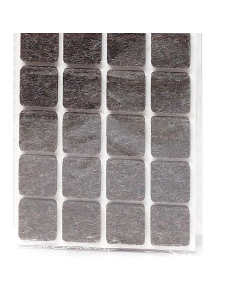 44 feltrini quadrati piccoli - 20x20mm - color noce - autoadesivi: tuttocasashop.live: altro - bazar