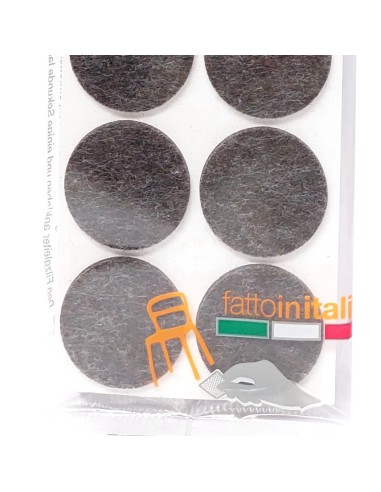 12 feltrini tondi grandi - diametro 40mm - color noce - autoadesivi: tuttocasashop.live: altro - bazar