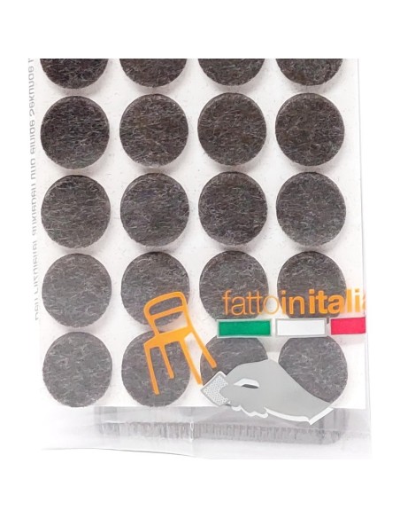 44 feltrini tondi piccoli - diametro 20mm - color noce - autoadesivi: tuttocasashop.live: altro - bazar