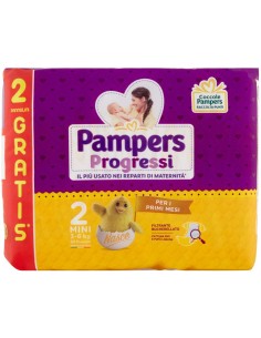 pampers progressi pannolini - taglia 2 mini 3-6kg - 30 pezzi: tuttocasashop.live: igiene e cura della persona