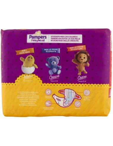 pampers progressi pannolini - taglia 2 mini 3-6kg - 30 pezzi: tuttocasashop.live: igiene e cura della persona