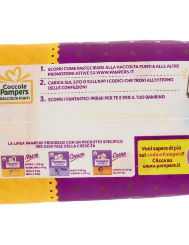 pampers progressi pannolini - taglia 2 mini 3-6kg - 30 pezzi: tuttocasashop.live: igiene e cura della persona