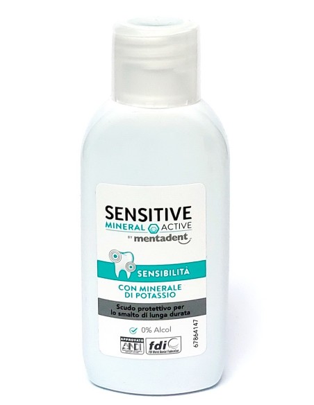 mentadent collutorio igiene orale - mini 50ml - sensitive - formato viaggio: tuttocasashop.live: igiene e cura della persona