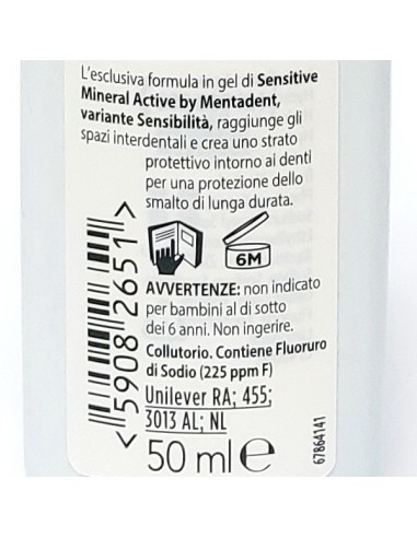 mentadent collutorio igiene orale - mini 50ml - sensitive - formato viaggio: tuttocasashop.live: igiene e cura della persona