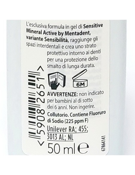 mentadent collutorio igiene orale - mini 50ml - sensitive - formato viaggio: tuttocasashop.live: igiene e cura della persona
