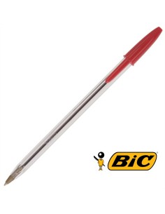 bic cristal medium penna a sfera - tratto 1mm - red - rossa: tuttocasashop.live: altro - bazar