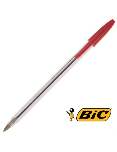 bic cristal medium penna a sfera - tratto 1mm - red - rossa: tuttocasashop.live: altro - bazar