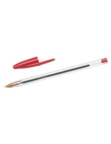 bic cristal medium penna a sfera - tratto 1mm - red - rossa: tuttocasashop.live: altro - bazar
