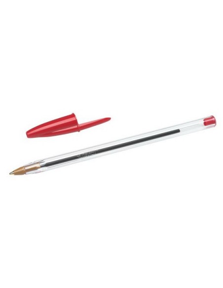 bic cristal medium penna a sfera - tratto 1mm - red - rossa: tuttocasashop.live: altro - bazar