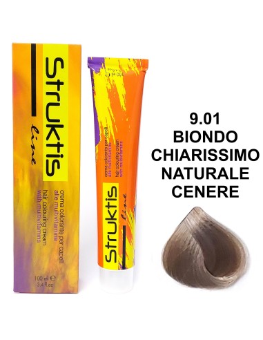 struktis crema colorante 100ml - 9.01 biondo chiarissimo naturale cenere: tuttocasashop.live: igiene e cura della persona
