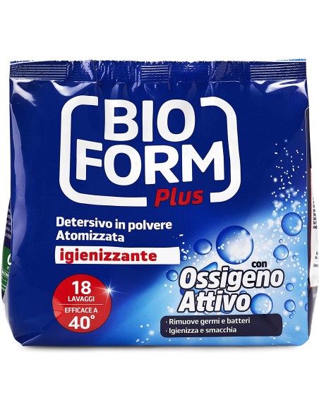 bioform detersivo lavatrice in polvere - 18 misurini - 990g - igienizzante: tuttocasashop.live: prodotti per bucato e tessuti