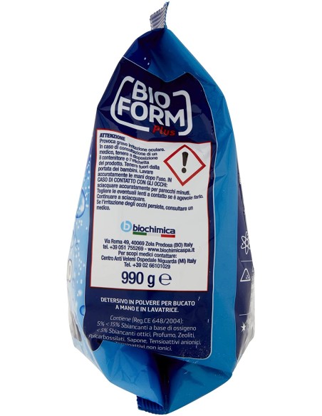 bioform detersivo lavatrice in polvere - 18 misurini - 990g - igienizzante: tuttocasashop.live: prodotti per bucato e tessuti