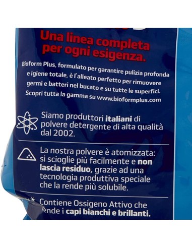 bioform detersivo lavatrice in polvere - 18 misurini - 990g - igienizzante: tuttocasashop.live: prodotti per bucato e tessuti