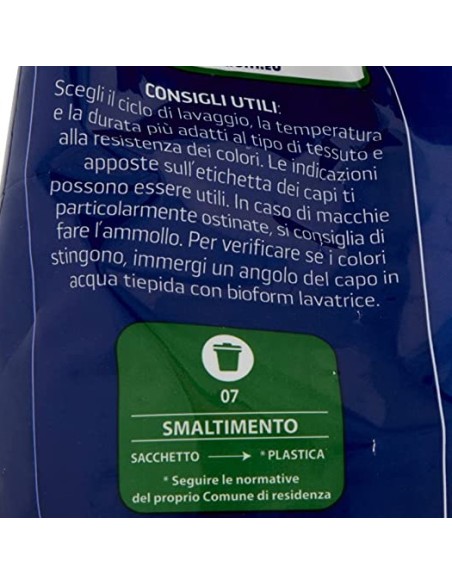 bioform detersivo lavatrice in polvere - 18 misurini - 990g - igienizzante: tuttocasashop.live: prodotti per bucato e tessuti