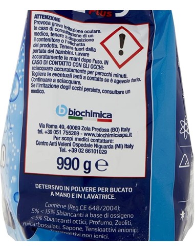 bioform detersivo lavatrice in polvere - 18 misurini - 990g - igienizzante: tuttocasashop.live: prodotti per bucato e tessuti