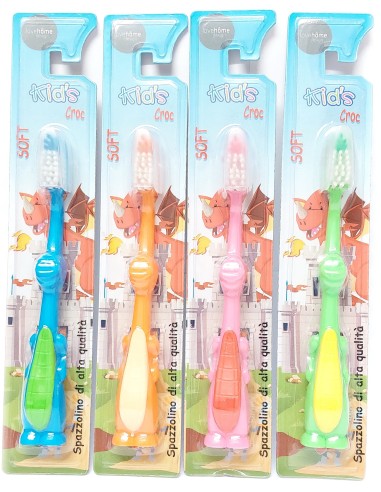 lovehome kids croc - spazzolino da denti per bambini - colori assortiti: tuttocasashop.live: igiene e cura della persona