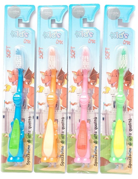lovehome kids croc - spazzolino da denti per bambini - colori assortiti: tuttocasashop.live: igiene e cura della persona