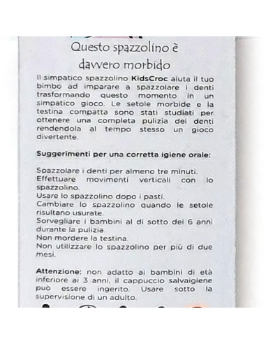 lovehome kids croc - spazzolino da denti per bambini - colori assortiti: tuttocasashop.live: igiene e cura della persona