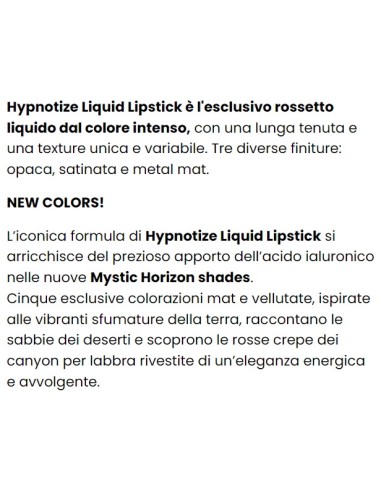 astra hypnotize liquid lipstick mystic horizon - rossetto - 24 game changer: tuttocasashop.live: igiene e cura della persona