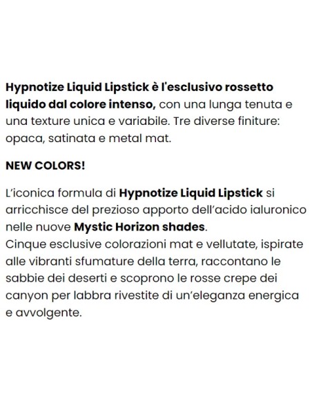 astra hypnotize liquid lipstick mystic horizon - rossetto - 24 game changer: tuttocasashop.live: igiene e cura della persona