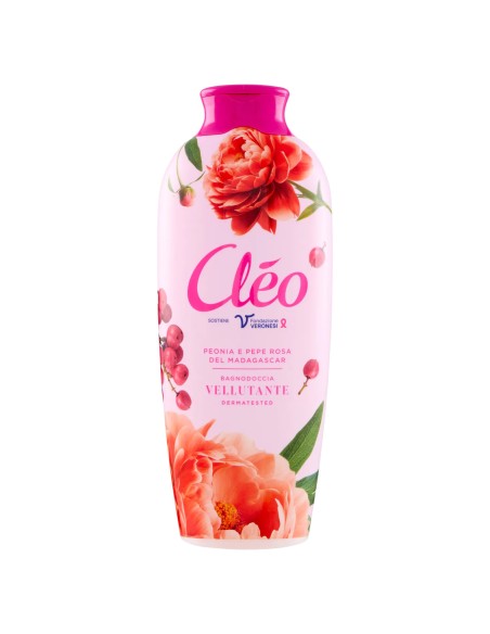 cleo bagnodoccia 750ml - vellutante - peonia e pepe rosa del madagascar: tuttocasashop.live: igiene e cura della persona