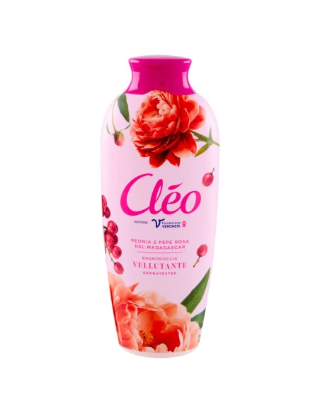 cleo bagnodoccia 750ml - vellutante - peonia e pepe rosa del madagascar: tuttocasashop.live: igiene e cura della persona