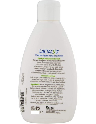 lactacyd detergente intimo - 200ml - protezione extra fresh: tuttocasashop.live: igiene e cura della persona